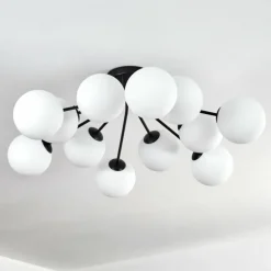 Gastor Plafonnier, Boule lumineuse Blanc, 12 lumières