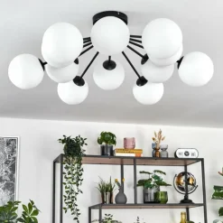 Gastor Plafonnier, Boule lumineuse Blanc, 12 lumières