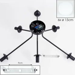 Gastor Plafonnier, Boule lumineuse Blanc, 6 lumières