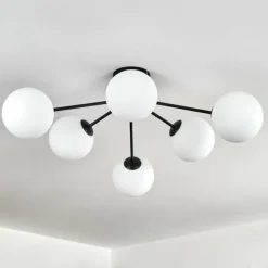 Gastor Plafonnier, Boule lumineuse Blanc, 6 lumières