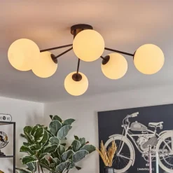 Gastor Plafonnier, Boule lumineuse Blanc, 6 lumières