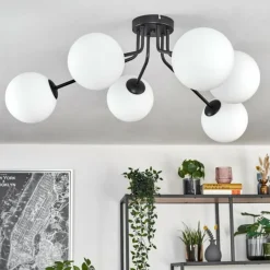 Gastor Plafonnier, Boule lumineuse Blanc, 6 lumières