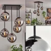Gastor Plafonnier, Boule lumineuse Chrome, Fumé, 5 lumières