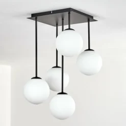 Gastor Plafonnier, Boule lumineuse Blanc, 5 lumières