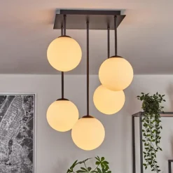 Gastor Plafonnier, Boule lumineuse Blanc, 5 lumières