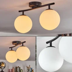 Gastor Plafonnier, Boule lumineuse Blanc, 2 lumières