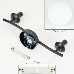Gastor Plafonnier, Boule lumineuse Blanc, 2 lumières