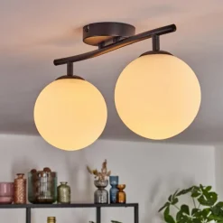 Gastor Plafonnier, Boule lumineuse Blanc, 2 lumières