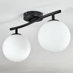 Gastor Plafonnier, Boule lumineuse Blanc, 2 lumières