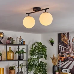 Gastor Plafonnier, Boule lumineuse Blanc, 2 lumières