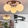 Gastor Plafonnier, Boule lumineuse Blanc, 3 lumières