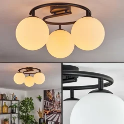 Gastor Plafonnier, Boule lumineuse Blanc, 3 lumières