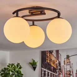 Gastor Plafonnier, Boule lumineuse Blanc, 3 lumières