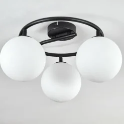 Gastor Plafonnier, Boule lumineuse Blanc, 3 lumières