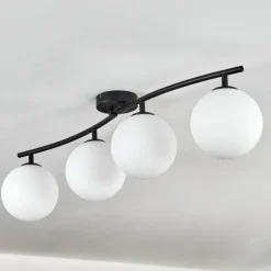 Gastor Plafonnier, Boule lumineuse Blanc, 4 lumières
