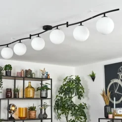 Gastor Plafonnier, Boule lumineuse Blanc, 6 lumières