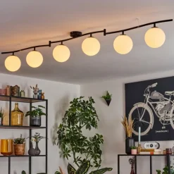 Gastor Plafonnier, Boule lumineuse Blanc, 6 lumières