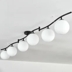 Gastor Plafonnier, Boule lumineuse Blanc, 6 lumières