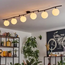 Gastor Plafonnier, Boule lumineuse Blanc, 6 lumières