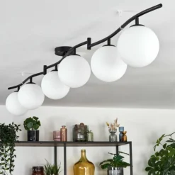 Gastor Plafonnier, Boule lumineuse Blanc, 6 lumières