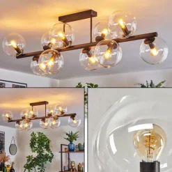 Gastor Plafonnier, Boule lumineuse Clair, 10 lumières