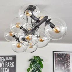 Gastor Plafonnier, Boule lumineuse Clair, 10 lumières
