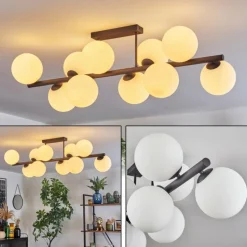 Gastor Plafonnier, Boule lumineuse Blanc, 10 lumières