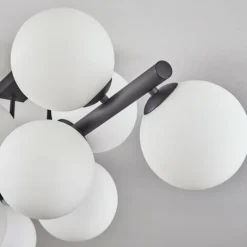 Gastor Plafonnier, Boule lumineuse Blanc, 10 lumières