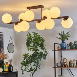 Gastor Plafonnier, Boule lumineuse Blanc, 10 lumières