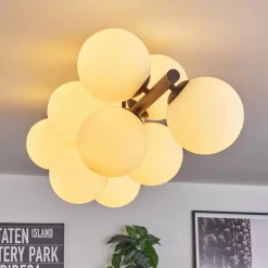 Gastor Plafonnier, Boule lumineuse Blanc, 10 lumières