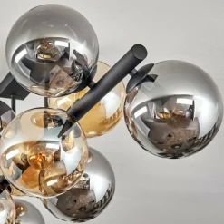 Gastor Plafonnier, Boule lumineuse Ambre, Fumé, 10 lumières