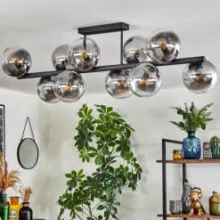 Gastor Plafonnier, Boule lumineuse Clair, Fumé, 10 lumières