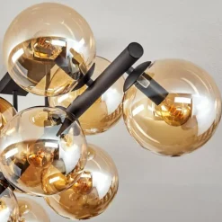 Gastor Plafonnier, Boule lumineuse Ambre, 10 lumières