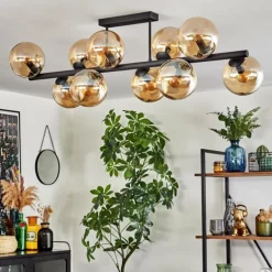 Gastor Plafonnier, Boule lumineuse Ambre, 10 lumières