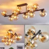 Gastor Plafonnier, Boule lumineuse Ambre, Clair, 10 lumières
