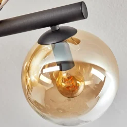 Gastor Plafonnier, Boule lumineuse Ambre, Clair, 10 lumières