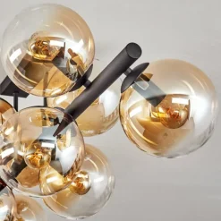 Gastor Plafonnier, Boule lumineuse Ambre, Clair, 10 lumières