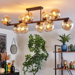 Gastor Plafonnier, Boule lumineuse Ambre, Clair, 10 lumières