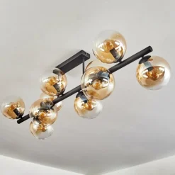 Gastor Plafonnier, Boule lumineuse Ambre, Clair, 10 lumières