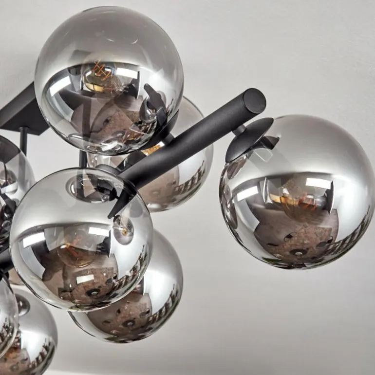 Gastor Plafonnier, Boule lumineuse Fumé, 10 lumières