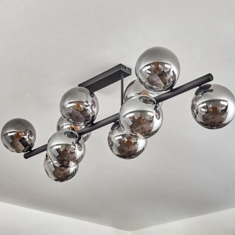 Gastor Plafonnier, Boule lumineuse Fumé, 10 lumières