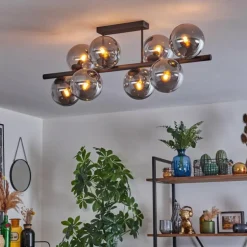 Gastor Plafonnier, Boule lumineuse Fumé, 8 lumières