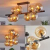 Gastor Plafonnier, Boule lumineuse Ambre, 8 lumières