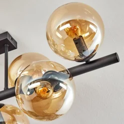 Gastor Plafonnier, Boule lumineuse Ambre, 8 lumières