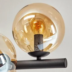 Gastor Plafonnier, Boule lumineuse Ambre, 8 lumières