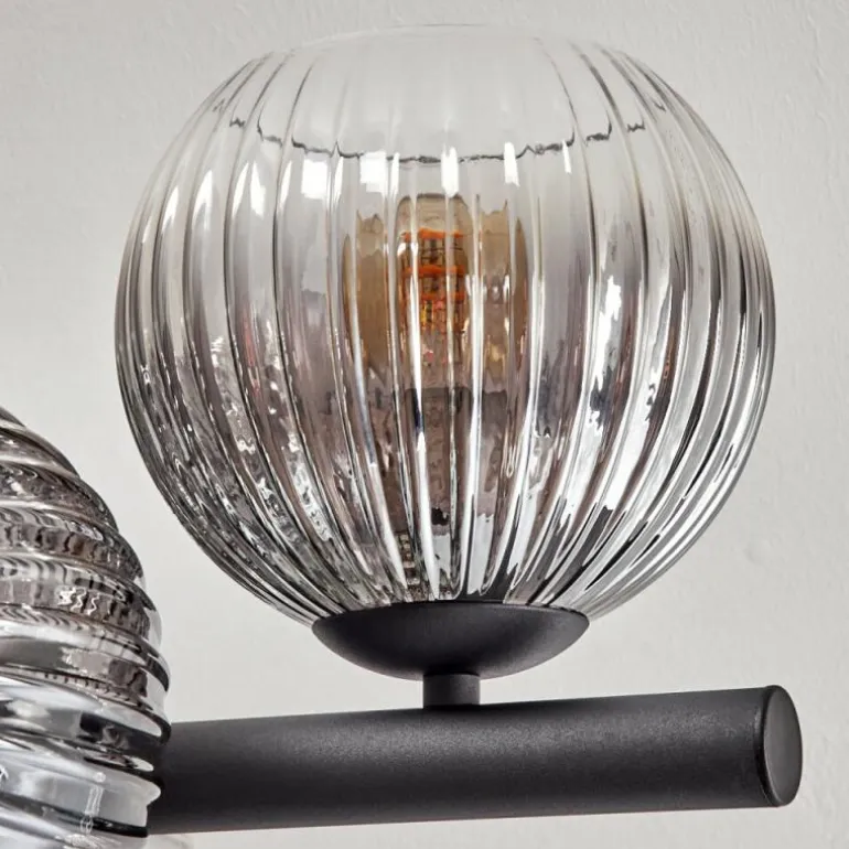 Gastor Plafonnier, Boule lumineuse Clair, Fumé, 8 lumières