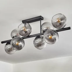 Gastor Plafonnier, Boule lumineuse Clair, Fumé, 8 lumières
