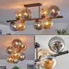 Gastor Plafonnier, Boule lumineuse Ambre, Fumé, 8 lumières