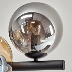 Gastor Plafonnier, Boule lumineuse Ambre, Fumé, 8 lumières