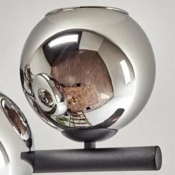 Gastor Plafonnier, Boule lumineuse Chrome, Fumé, 8 lumières